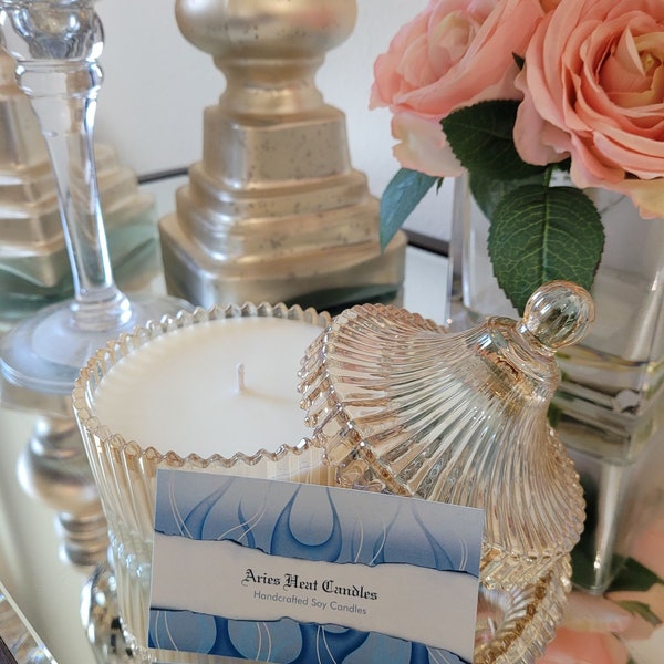 Vintage Glass Candle Holder Etsy