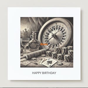 Alles Gute zum Geburtstag Greetz-Karte Roulette