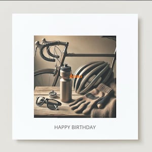 Happy Birthday Greetz card Race bike