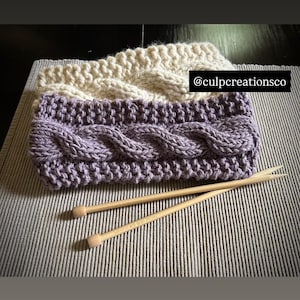 Knit Ear Warmer Headband Pattern- Cozy Cables Headband (PDF download)