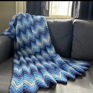 PATTERN- Textured Chevron Blanket (Downloadable PDF)