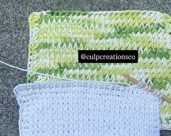 Tunisian Crochet Dishcloth Pattern: Beginner-Friendly (PDF Download)