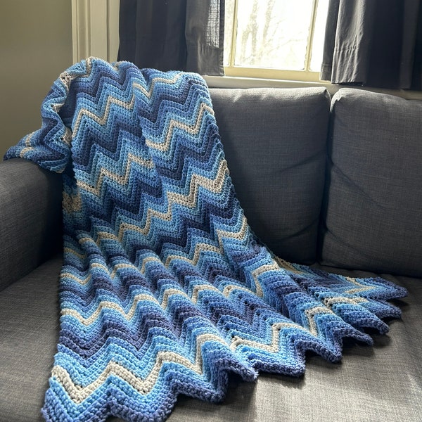 PATTERN- Textured Chevron Blanket (Downloadable PDF)