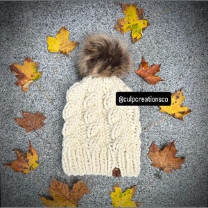 Knit Hat Pattern-  Cozy Cables Knit Tuque  (Downloadable PDF)