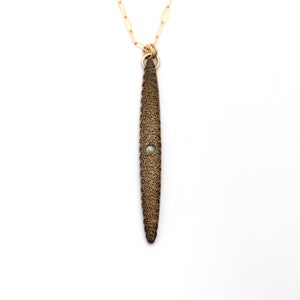 Etruscan Bar Necklace, Seed Pearl Etruscan Revival Filigree Vertical Bar Necklace, Victorian Long Oval Antique Pendant, Vertical Bar Pendant