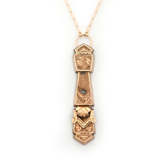 Sword Necklace, Column Pillar of Strength Bar Pin… - image 5