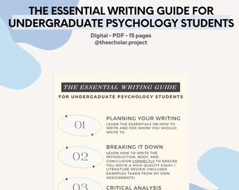 The Essential Writing Guide for Psychology Students | Digital, Essays, Literature Review, Undergraduate