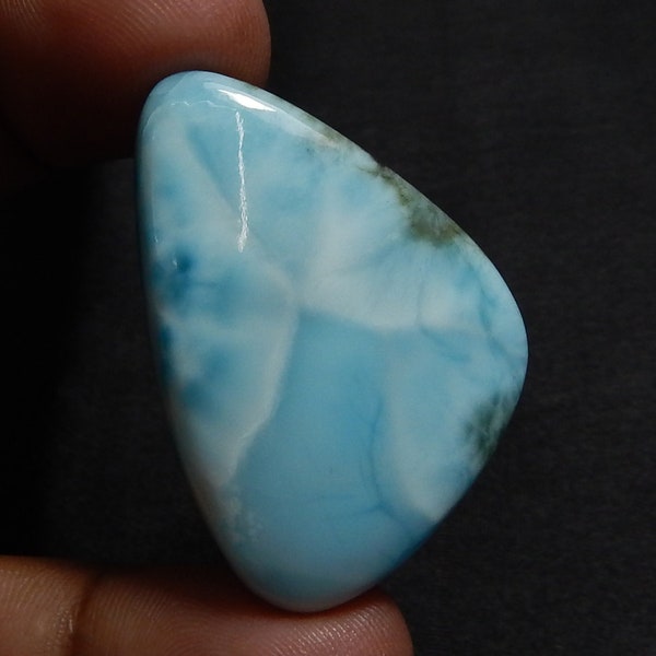 26x30mm Cabochon Free Size Larimar Stone, AAA Grade Natural Larimar Gemstone Weight 10.6 gram, Gift For Columbus Day Sale.Sale