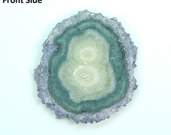 SALE Amethyst Stalactite Flower Gemstone. Size 34x29x4mm. Weight 8 gram,AAA Quality Amethyst, AAA Stalactite