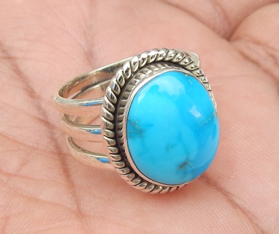 Natural Arizona 12x15mm Oval American Turquoise 925 Sterling