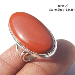 Natural Red Jasper Ring, Cabochon Red Jasper Gemstone Ring, Handmade Ring, Silver Ring Jewelry, 925 Stamp Sterling Silver Ring. SALE