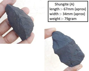 Raw Shungite Stone: Natural Rough Gemstone for Jewelry & Healing