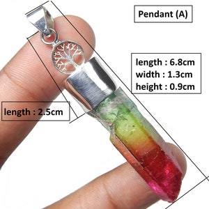 Aura Quartz Tree of Life Pencil Pendant, Multi Color Aura quartz Pendant, 925 Sterling Silver Pendant For Jewelry, Gift For Pendant. SALE