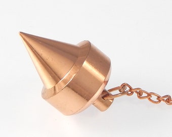 Copper Divination Pendulum: Pointed Cone, Meditation Dowsing