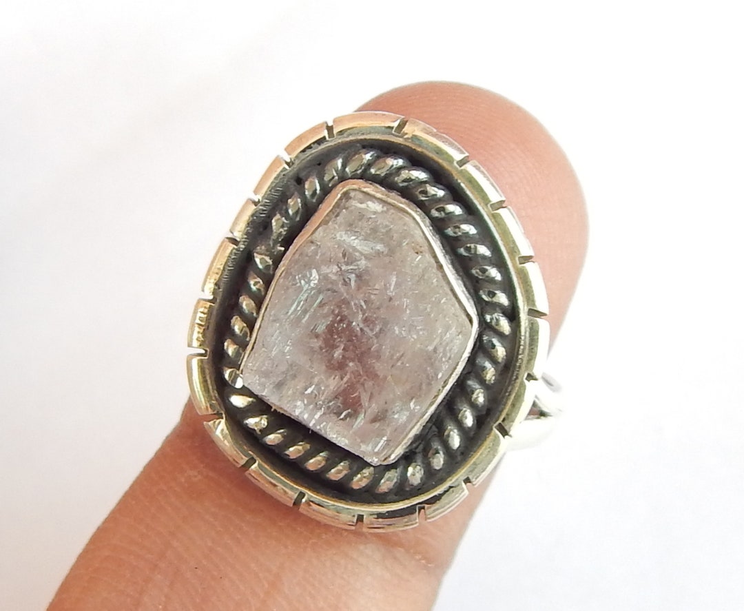 Anillo De Plata De Ley 925 Con Piedras Preciosas De Arco Iris Para