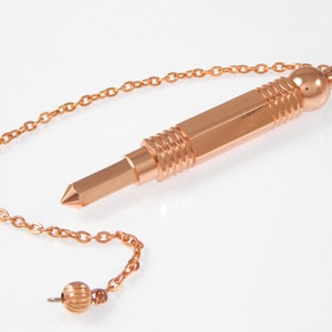 Unique Design Pencil Shape Divination Copper Pendulum, Meditation & Chakra Balancing, Healing Copper Pendulum, Sale Copper Pendulum.