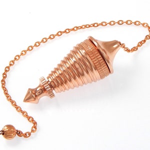 Shreeyantra Copper Pendulum, Copper Metal Openable Beautiful Shreeyantra Designer Healing Dowsing Pendulum, Sale Copper Pendulum.