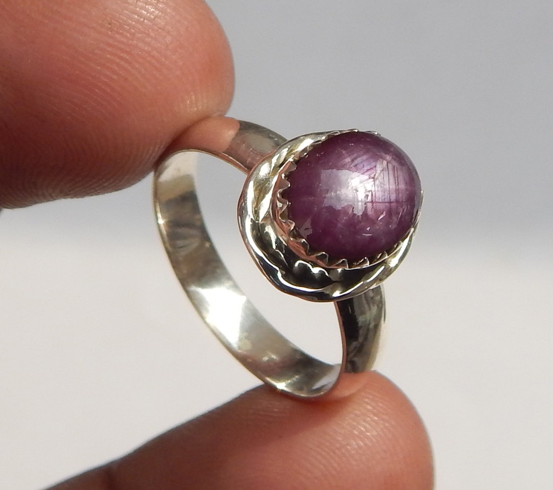 Star Ruby Ring Oval Star Ruby Ring Star Ruby Silver Ring for - Etsy
