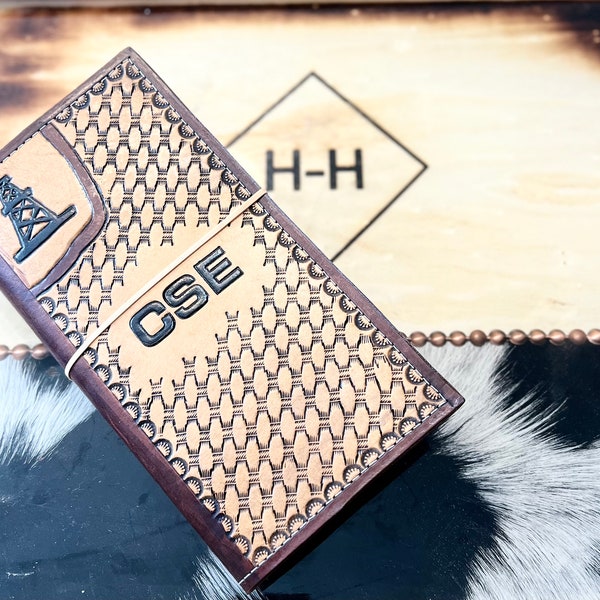 Leather Tally Book Cover Etsy