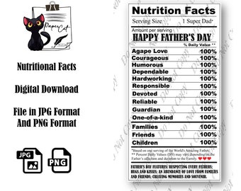 Happy Father's Day Nutrition Facts