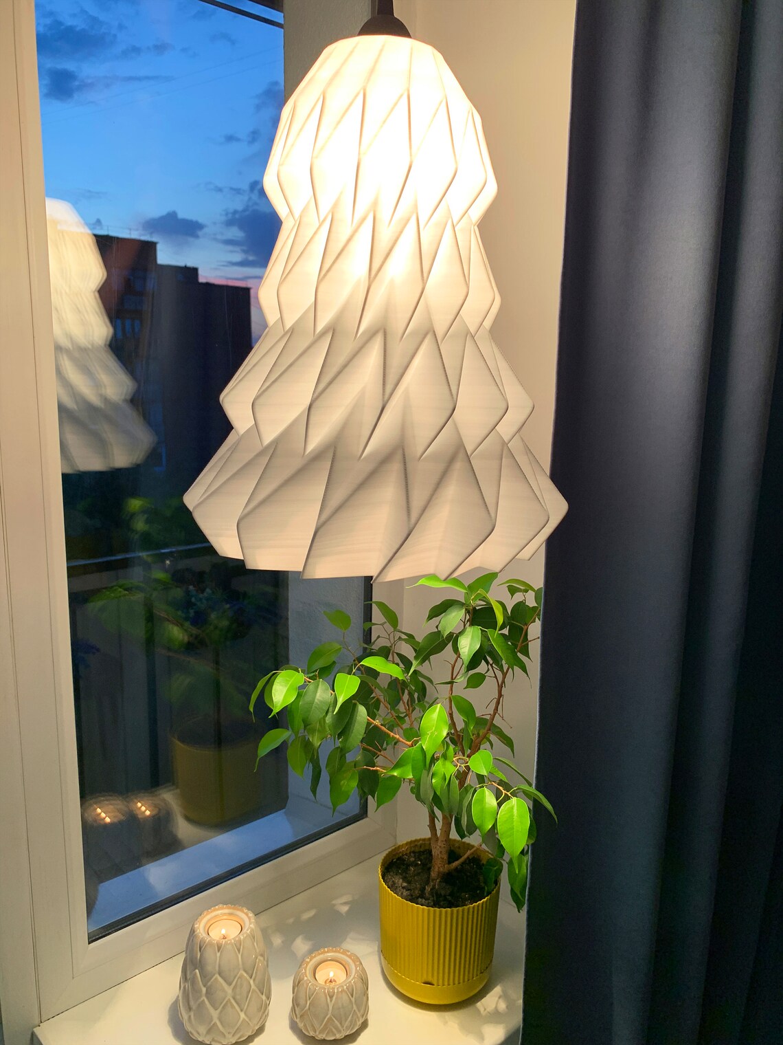 3d Printed White or Black Island Lighting, Pendant Light, Kitchen