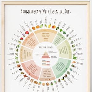 Aromatherapy with essential oils - Printable poster - Digital download