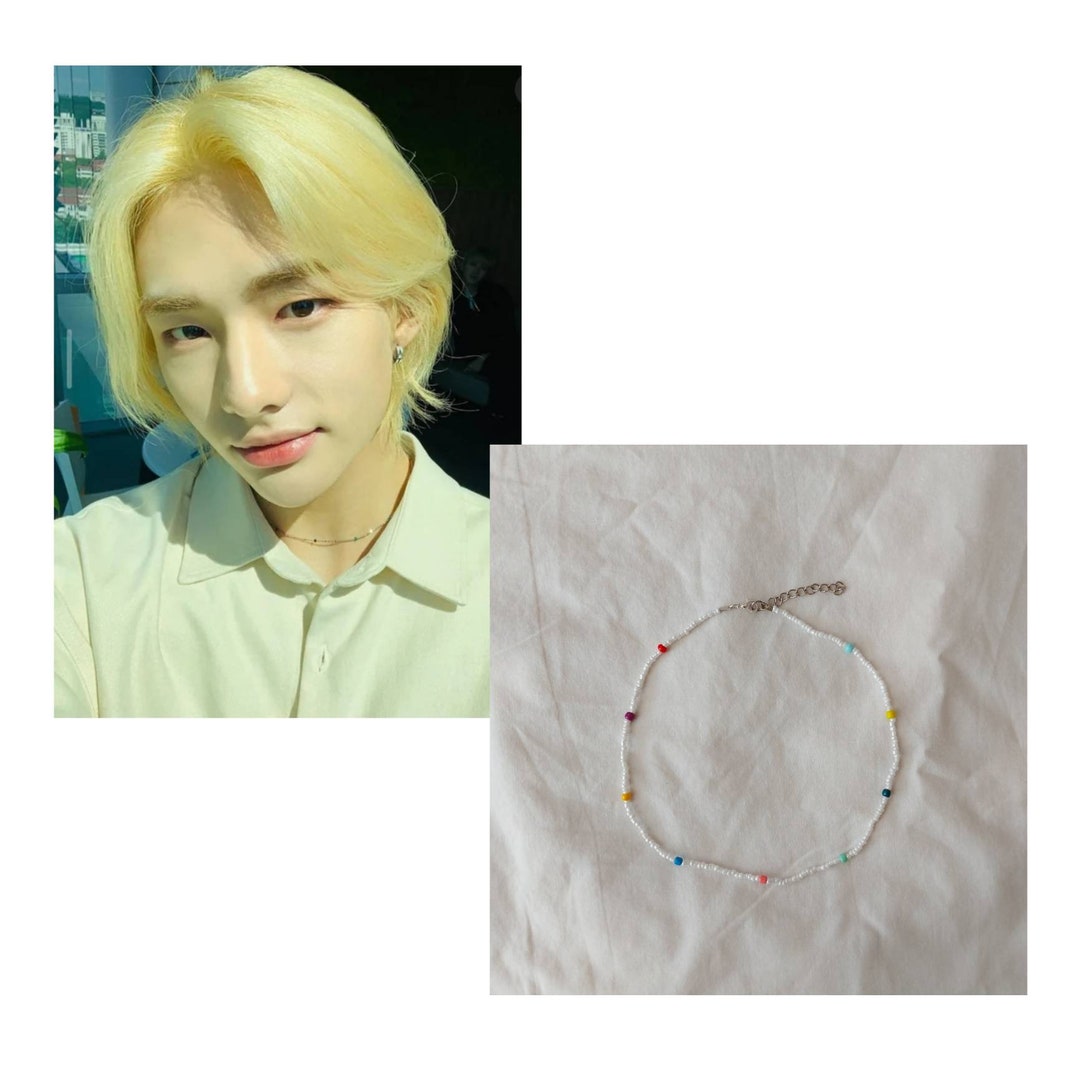 Hyunjin flower necklace Clearance