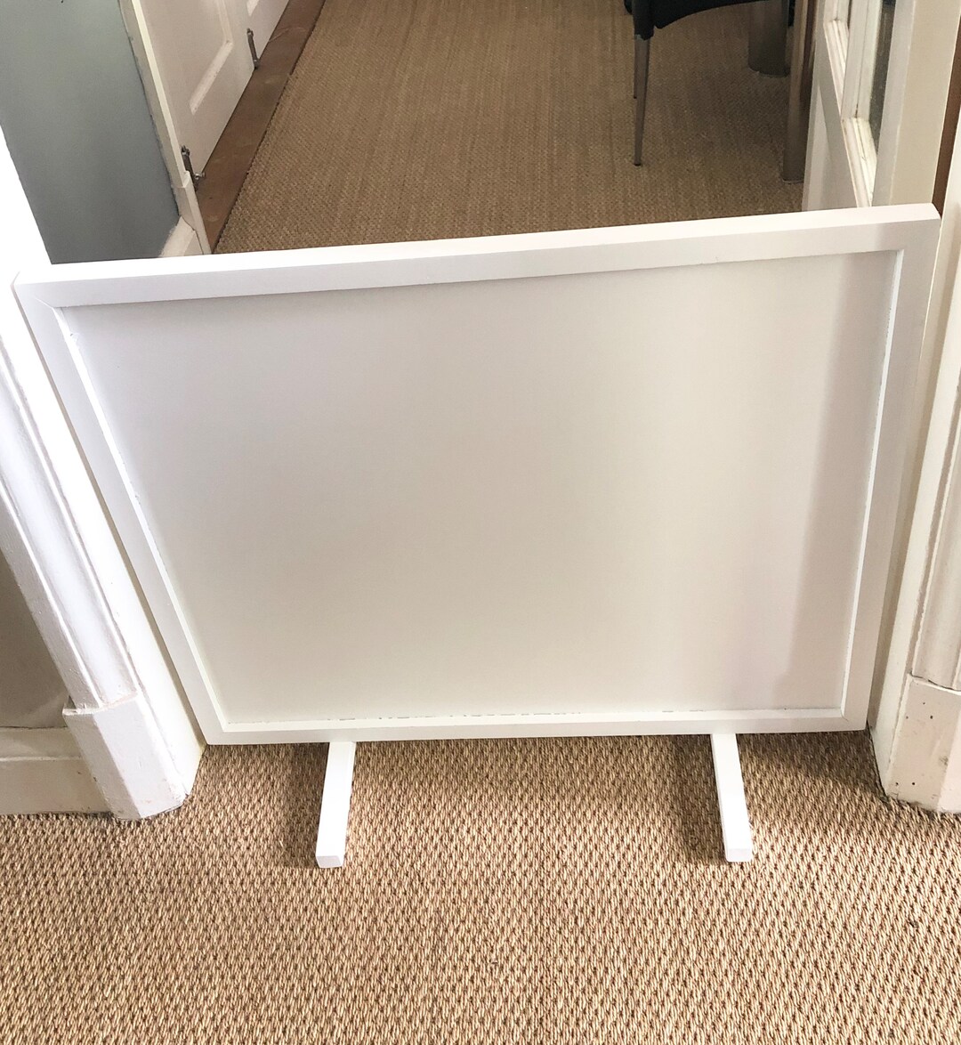 White Doggie Divider Dave Stairs Stop, Door Blocker, Pet Barrier, Dog