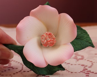 Pretty Light Pink Wild Rose Porcelain Figurine - MINT