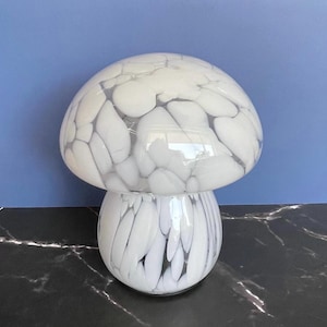 Glowing Glass Mushroom Lamp: Battery Operated Fairy Light