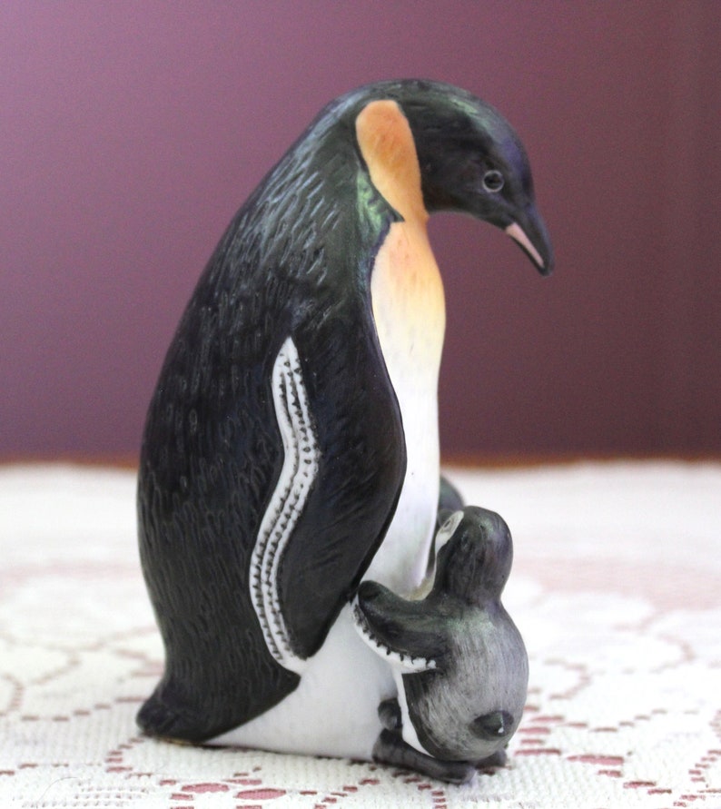 Vintage Lefton Mama and Baby Penguins Figurine MINT - Etsy