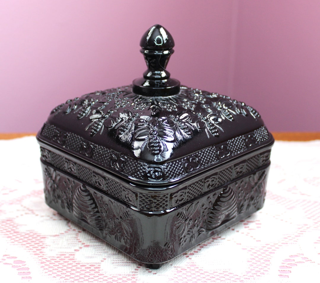 Vintage Black Tiara honey Bee Candy Dish MINT Etsy