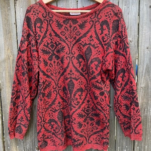 Vintage Fleur-De-Lis Beldoch Popper Sweater