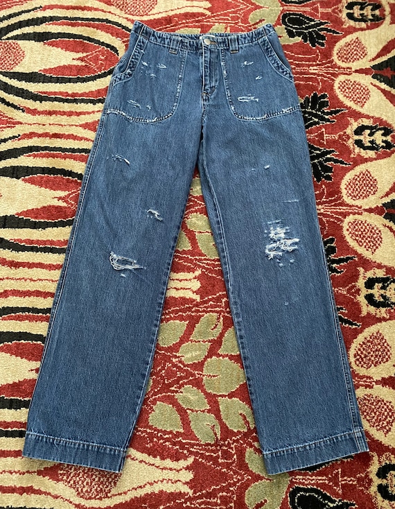 Cherokee Brand Destroyed Denim Jeans