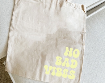 Bolsa de algodón / bolsa de yute "sin malas vibraciones"