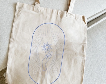 Bolsa de algodón/bolsa de yute/bolsa de tela "Astro Sun" - posible bolsa e impresión en diferentes colores