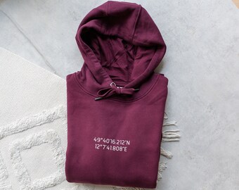 Sudadera con capucha "Coordenadas"