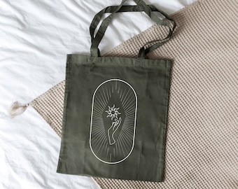 Bolsa de algodón/bolsa de yute/bolsa de tela "Astro Sun" - posible bolsa e impresión en diferentes colores