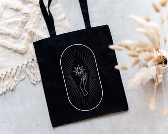 Bolsa de algodón/bolsa de yute/bolsa de tela "Astro Sun" - posible bolsa e impresión en diferentes colores