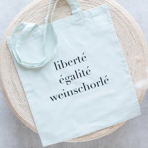 Cotton bag / jute bag / fabric bag "weinschorlé" - bag and print in different colors possible