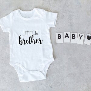 Babybody kurzarm &quot;Little Brother&quot; - Bio-Baumwolle
