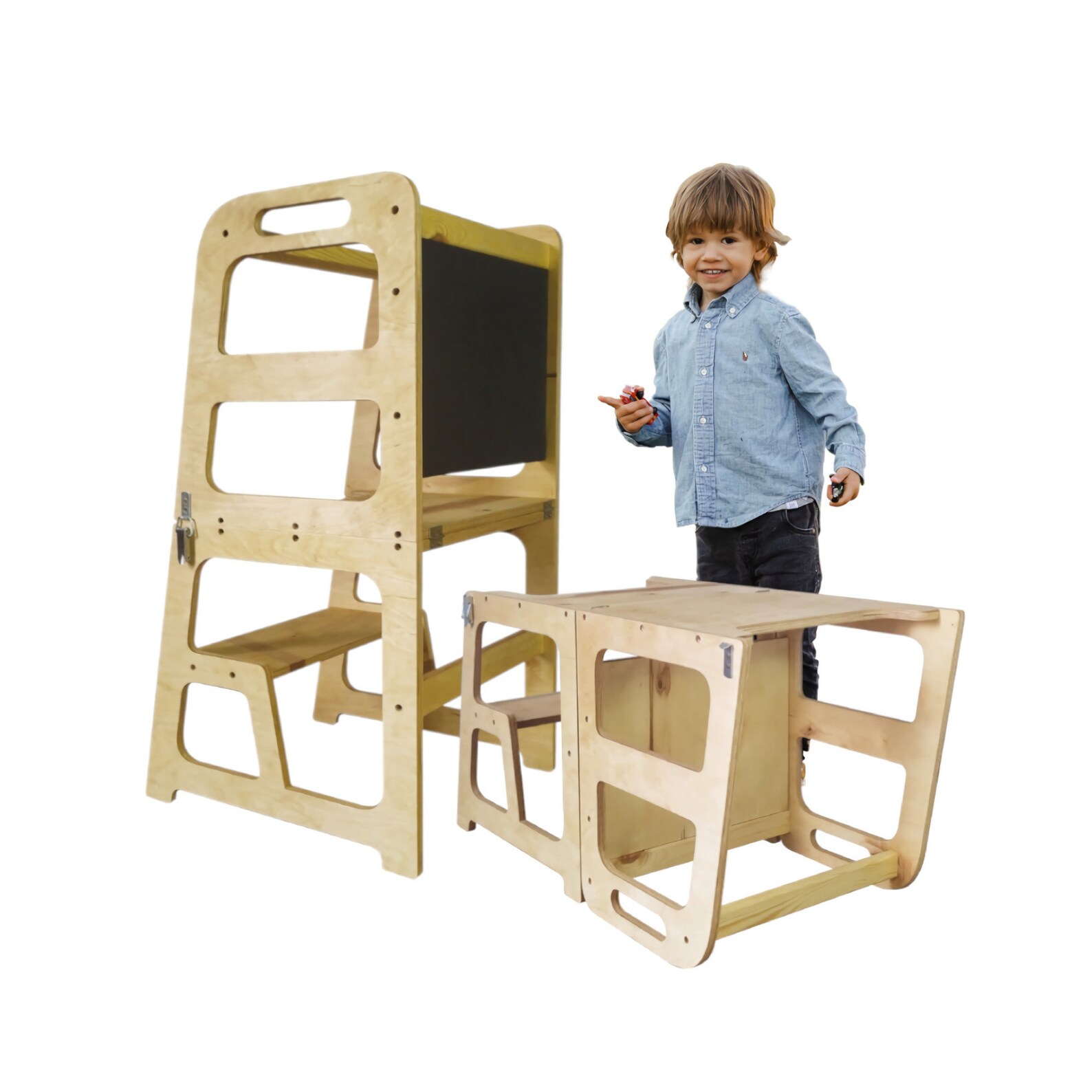 Montessori Lernturm für Kinder 3in1 KITCHEN