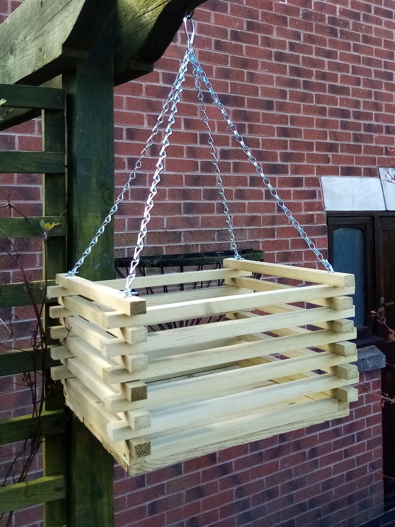 The Stanton Tanalised Wood New Handmade Hanging Basket with Etsy