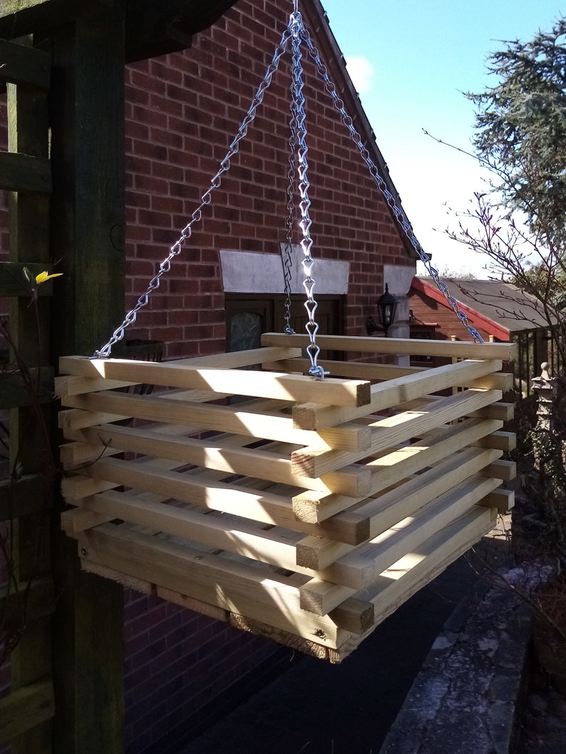 The Stanton Tanalised Wood New Handmade Hanging Basket with Etsy