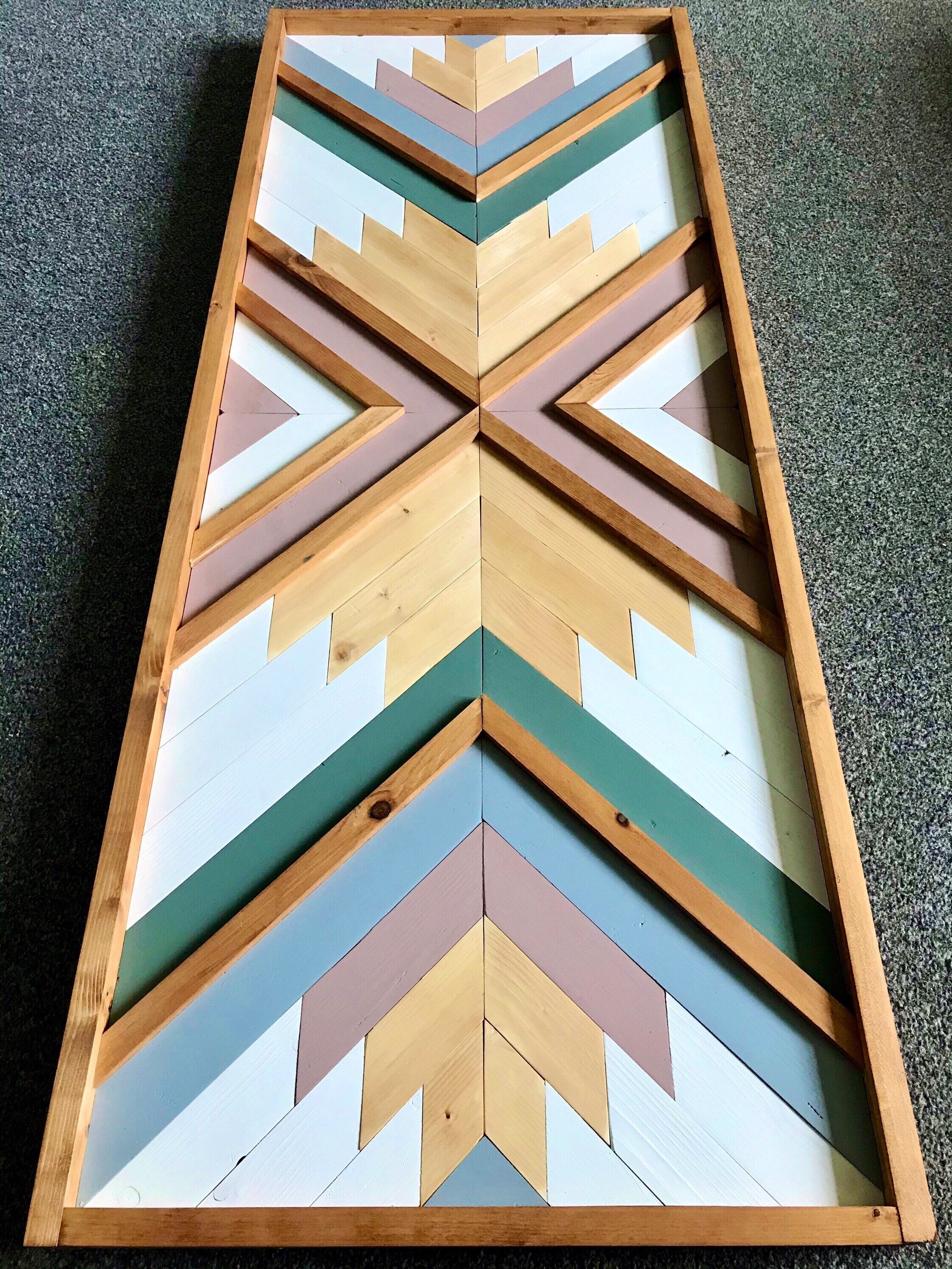 Large Wood Wall Art Boho Style Wood Wall Decor | Etsy