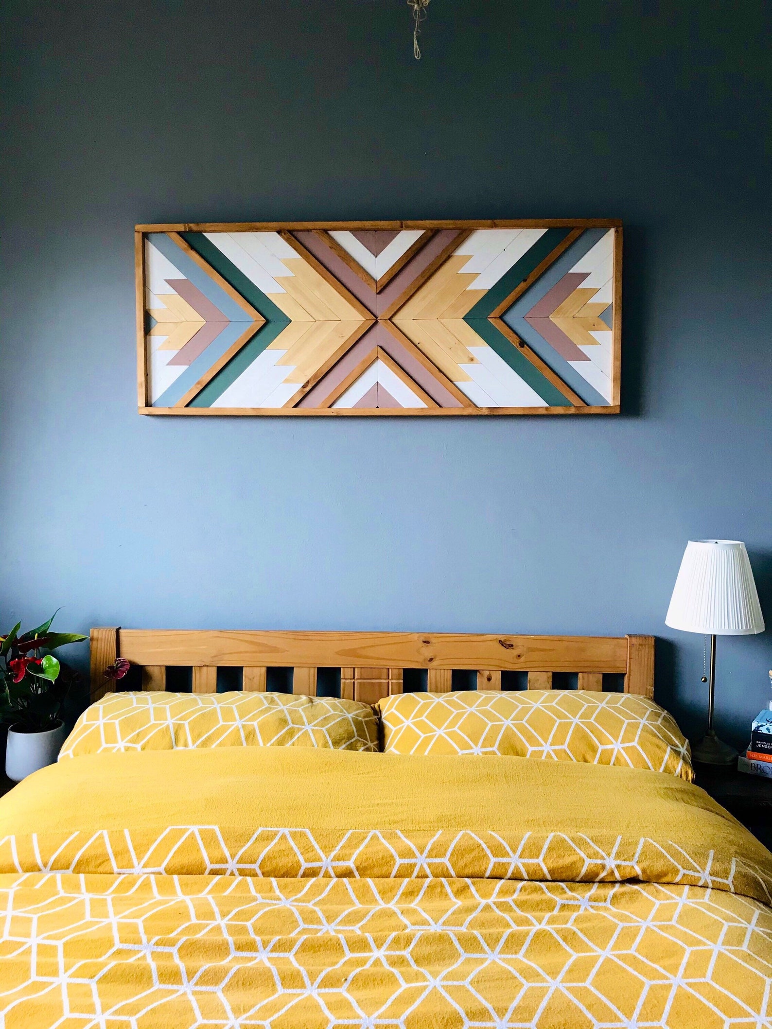 Large Wood Wall Art Boho Style Wood Wall Decor Etsy