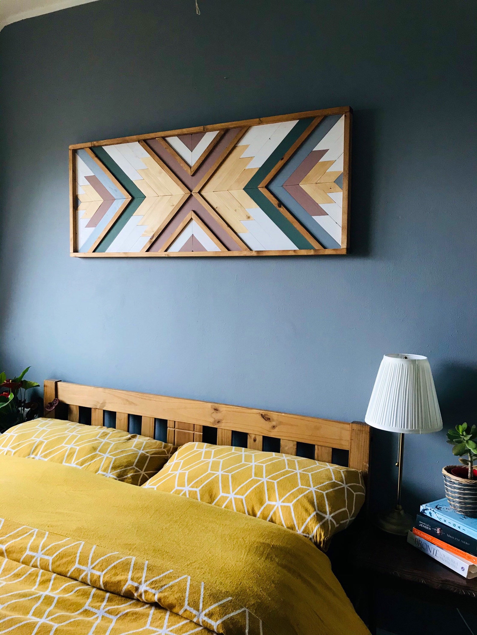 Large Wood Wall Art Boho Style Wood Wall Decor Etsy