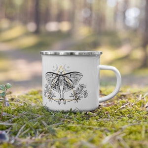 Moon Moth Enamel Mug