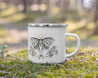 Moon Moth Enamel Mug