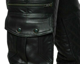 leather cargo pants mens